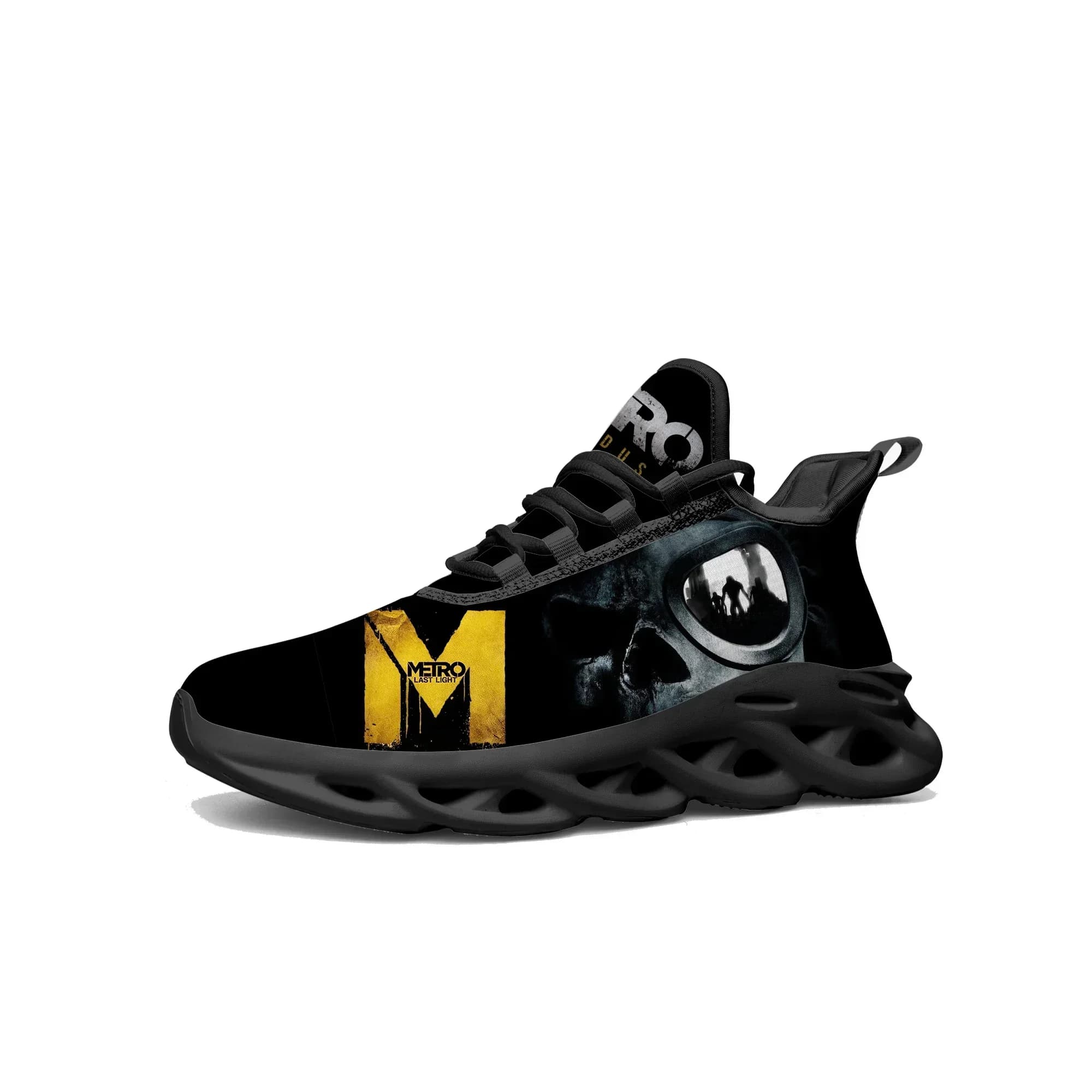 Metro Exodus Flats Sneakers Cartoon Game Uomo Donna Scarpe sportive da corsa Moda Scarpe con lacci su misura