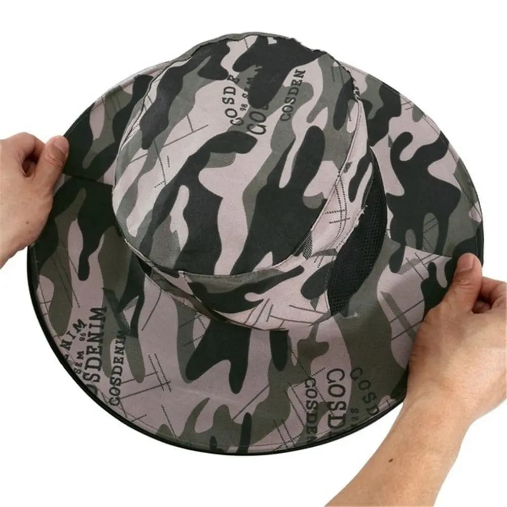 Cappello da Pesca Casual alla Moda con Rete Nascosta Anti-Insetti e Anti-Zanzare, Protezione Solare per Esterni