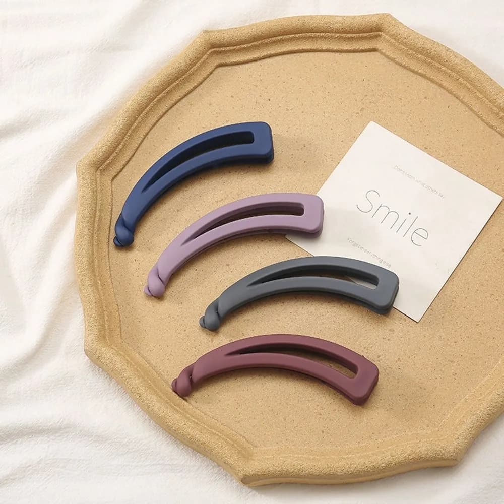 Long Straight Short Hair Headdress Korean Style For Women Ponytail Holder Hair Accessories Vertical Clip Matte Banana Clip
