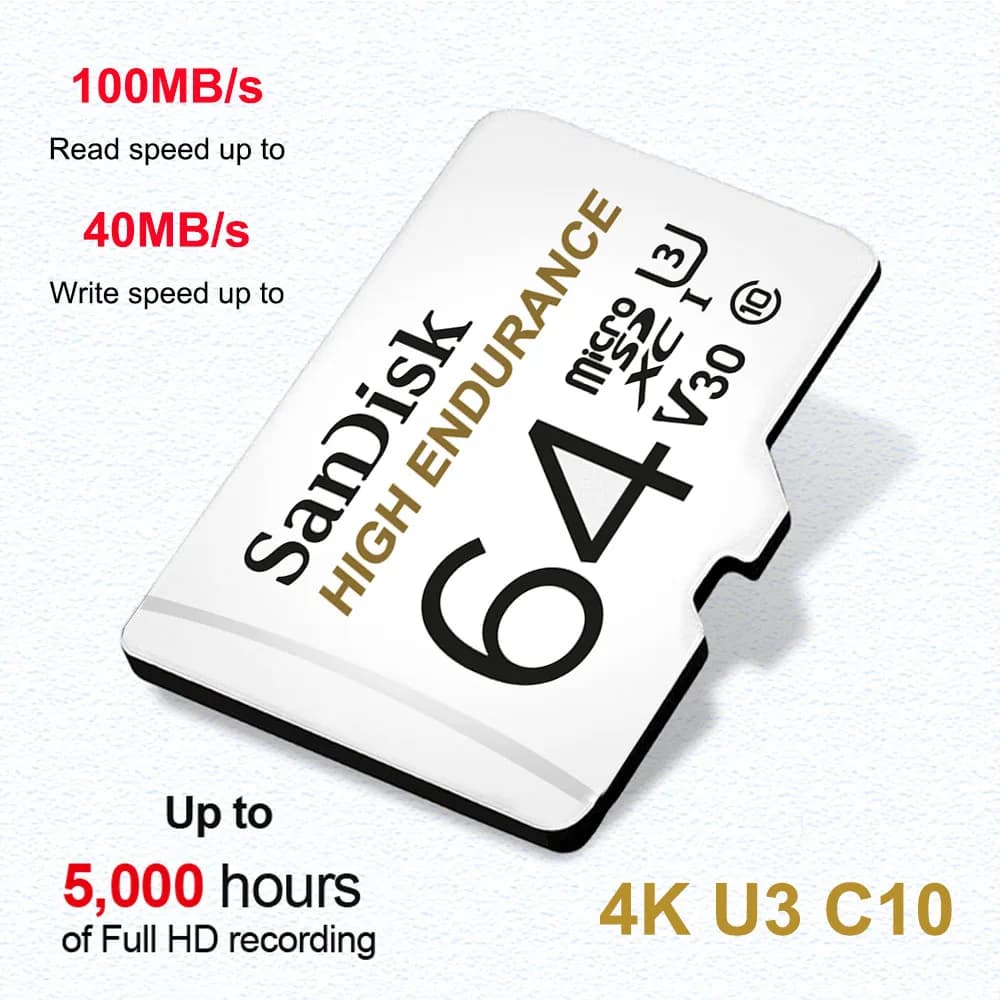 SanDisk MAX ENDURANCE MicroSD Card 256GB 128GB 64GB 32GB Memory Card TF Card Full HD 4K for Home Security Cameras Dash Cams