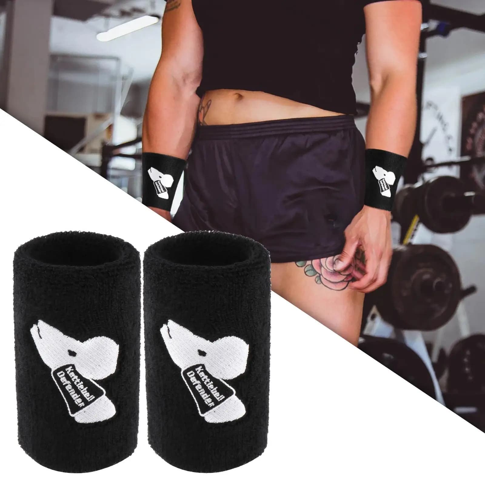 Elastic cuff with ventilated Kettlebell wrist brace 2 pieces