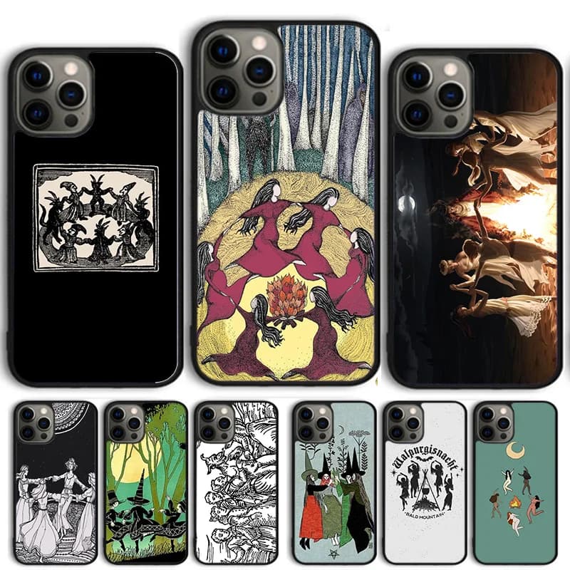 Witches Circle Dance Coque Shell For iPhone 17 Air 15 16e 14 13 12 Pro Max 11 Pro Max Plus Phone Case Cover