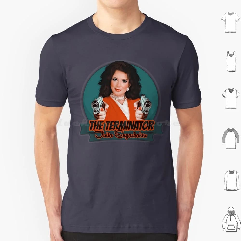 Progettazione di donne-Julia Sugarbaker T Shirt di grandi dimensioni 100% cotone Progettazione di donne Julia Sugarbaker Dixie Carter anni '80 anni '90 Cultura pop