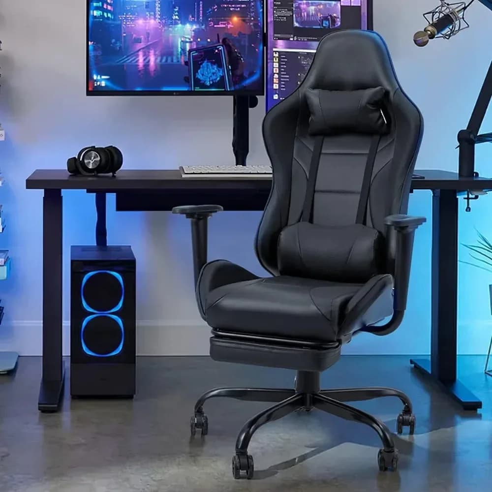 #For Gaming Massage Computer Office Chair Ergonomic Desk Chair with Footrest Racing Executive Swivel Adjustable&