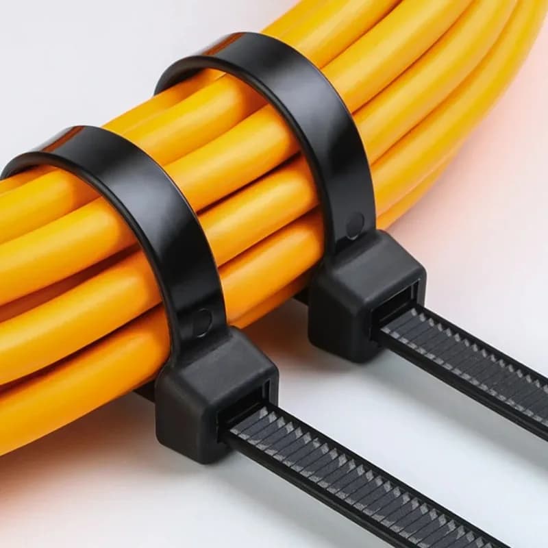 100 pcs Self-locking nylon cable tie 8*300mm, strapping strip, plastic cable tie wire, steel wire rope, black