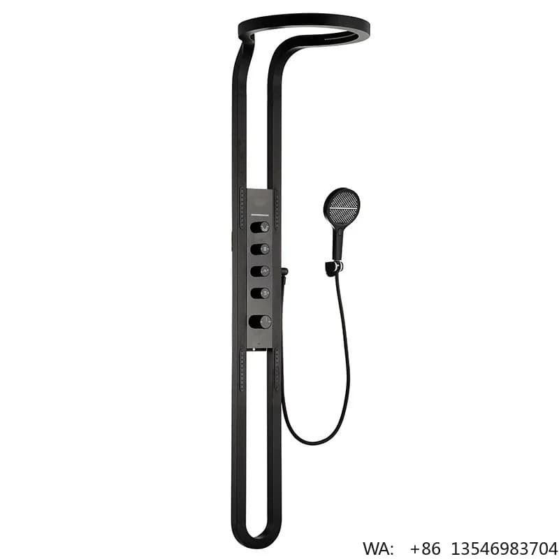 Gun Grey Bathroom Rain Shower Head Single Handle Waterfall Set Electric Faucets Ceramic Valve Core Jet Massage Soft for Hotels