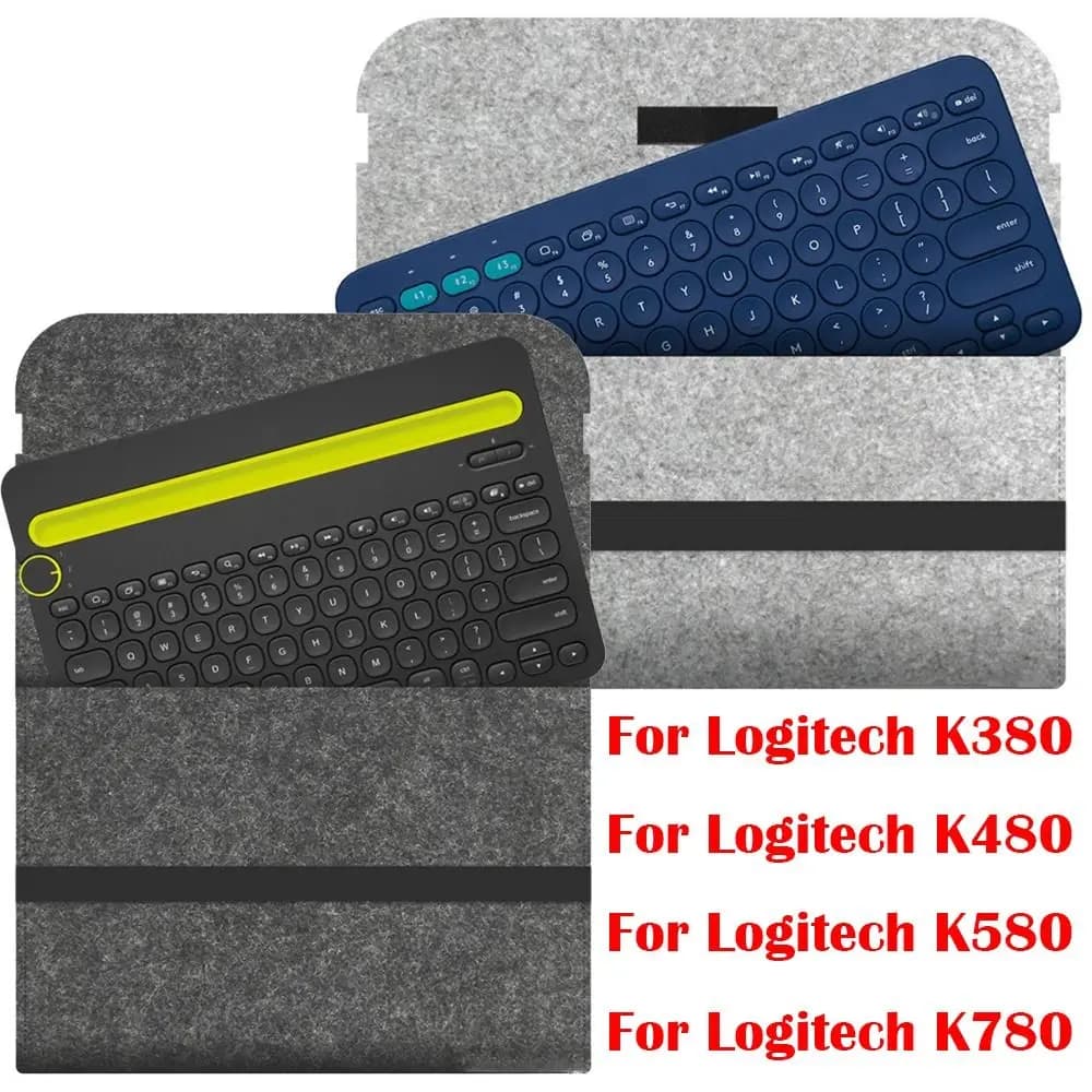 Custodia per tastiera wireless in feltro Custodia per tastiera portatile antipolvere Custodia ultra sottile anti-shock per Logitech K380 K480 K580 K780
