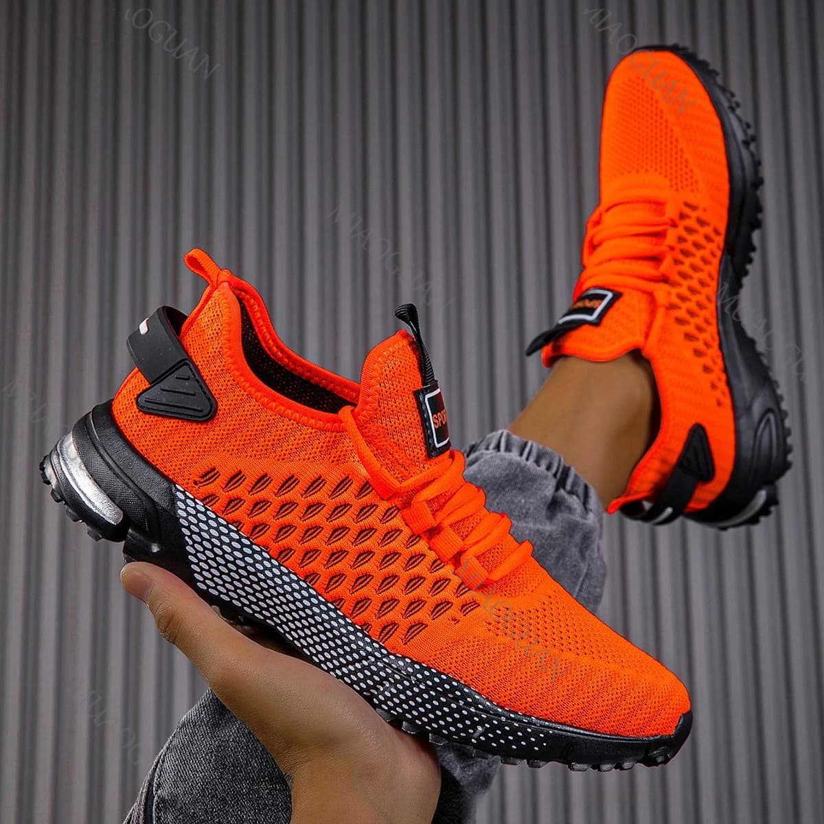 Nuove Sneakers alla Moda per Uomo con Suola Spessa, Comode, Traspiranti, Scarpe Casual Leggere Antiscivolo per Corsa e Allenamento