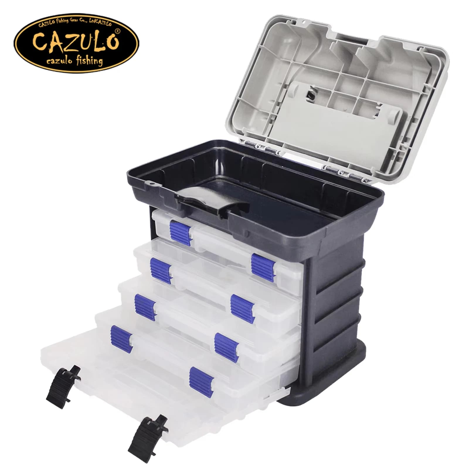 2025 Multifunction Big Lure Fishing Box Multi-storey Compartments Plastic Accessories Tackle Container Case Adjustable Organizer