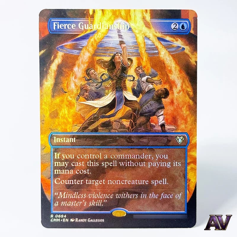 Fierce Guardianship Borderless R 0694 Carte da Gioco Istantanee Rare di Alta Qualità, Carte Magiche Proxy Foil per Trading