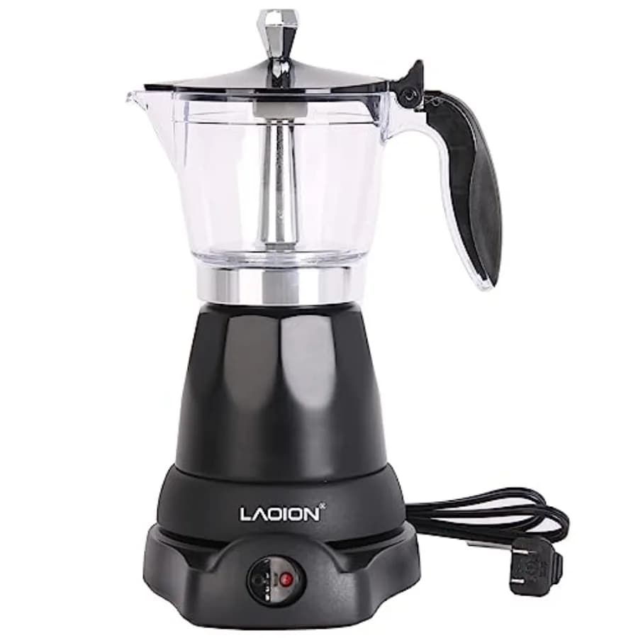 Macchina per Caffè Cubana, Caffettiera Elettrica per Espresso da 6 o 3 Tazze, Cafeteras Electricas Modernas Portatili, Moka Elettrica con Funzione De