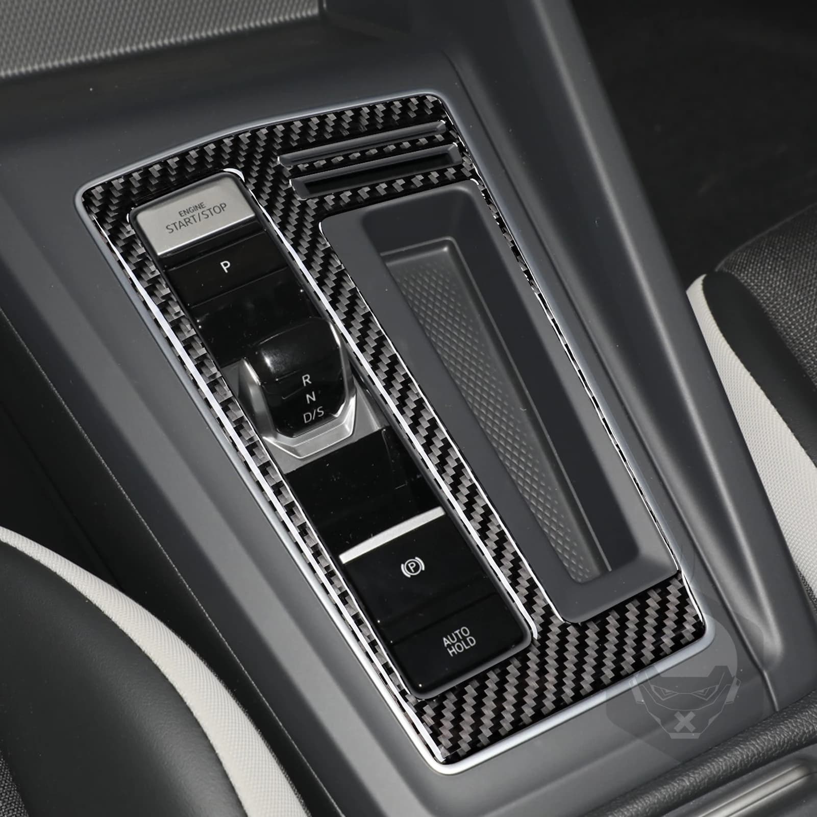 For Volkswagen Golf 8 GTI MK8 2021-2023 Real Carbon Fiber Central Console Switching Panel Cover Covering Accessories Self Adhesive