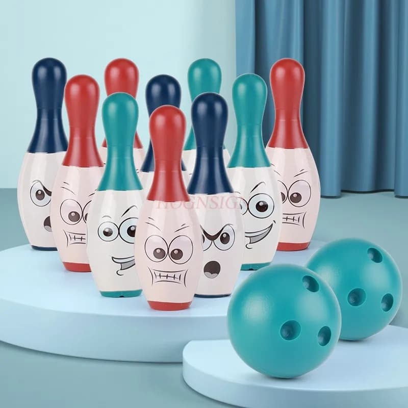 Set di palline giocattolo per bambini da bowling per interni, puzzle per la casa del bambino, ragazzo di 3-6 anni