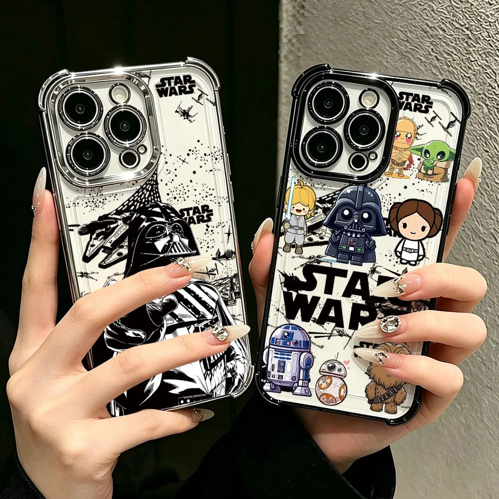 NEW Plating Phone Case For Xiaomi Redmi A7 15 A3 15C 14C K50 A1 Note 15 14 13 12 12s Pro Plus 4G 5G Anti Cool Stars Hot W-Wars