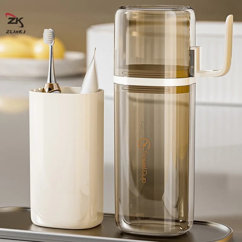 Tazza per spazzolino portatile Tazze per collutorio da viaggio multifunzione 3 in 1 Spazzolino da denti Scatola per organizer per dentifricio Porta spazzolino