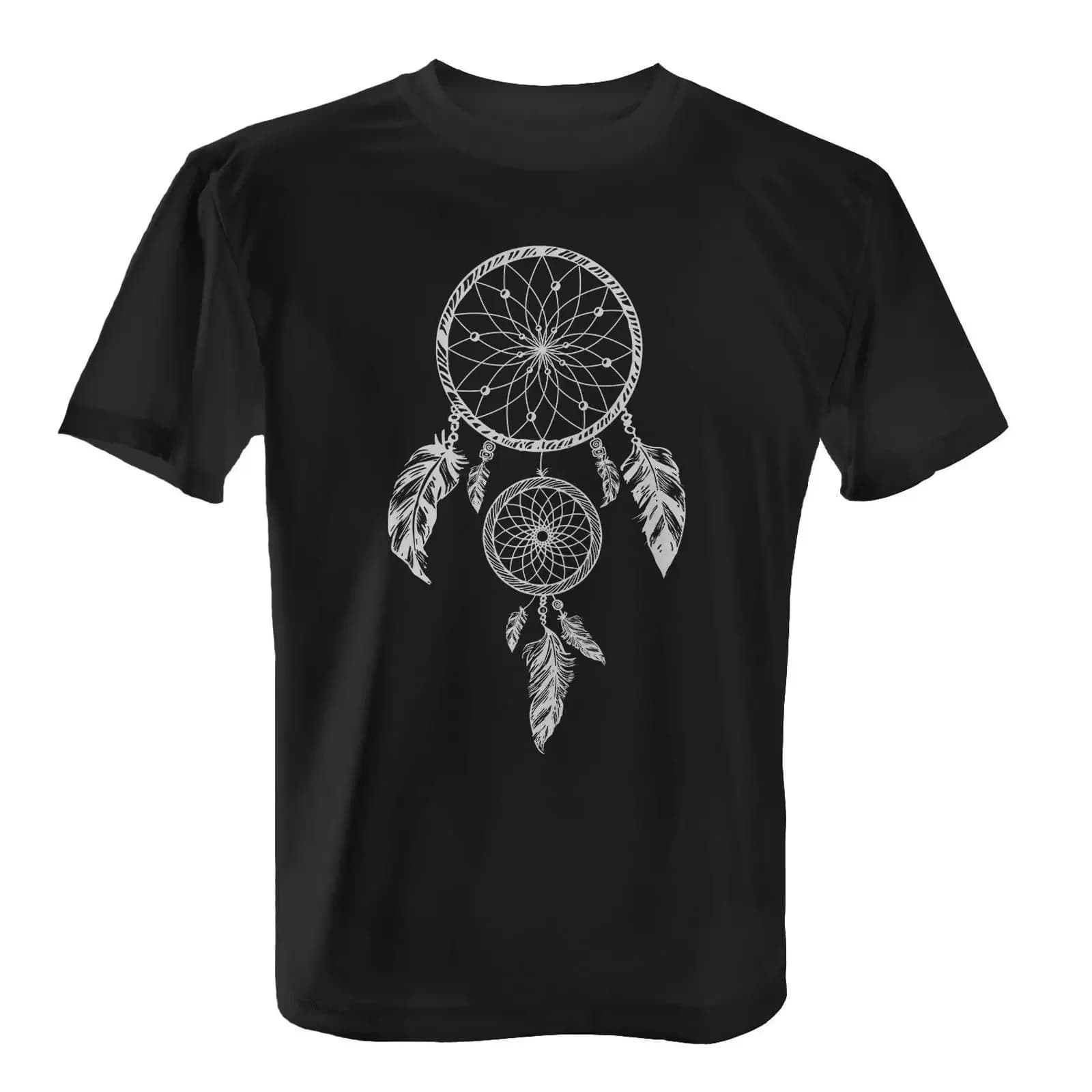 Fashionalarm Men's T Shirt Dreamcatcher Fun as a Idea for Boho Fans with Feathers vintage Washed Stretched