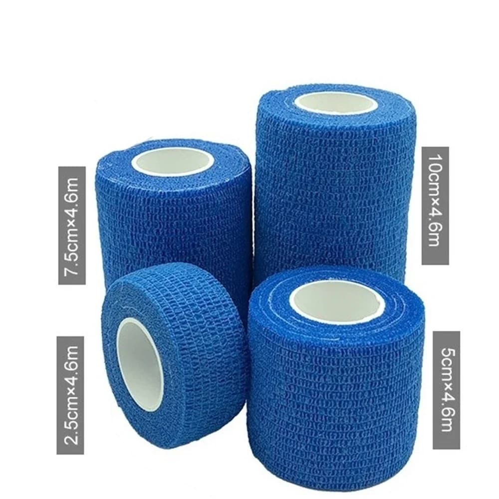 1 rotolo da 4,5 m Kit di pronto soccorso con benda impermeabile blu Kit di sopravvivenza di emergenza con benda elastica autoadesiva di sicurezza