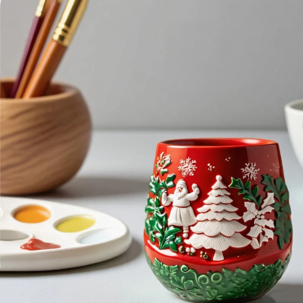 Christmas Boots Candle Cup Silicone Mold DIY Handmade Flowerpot Storage Box Jar Plaster Epoxy Resin Molds 2025 Xmas Home Decor