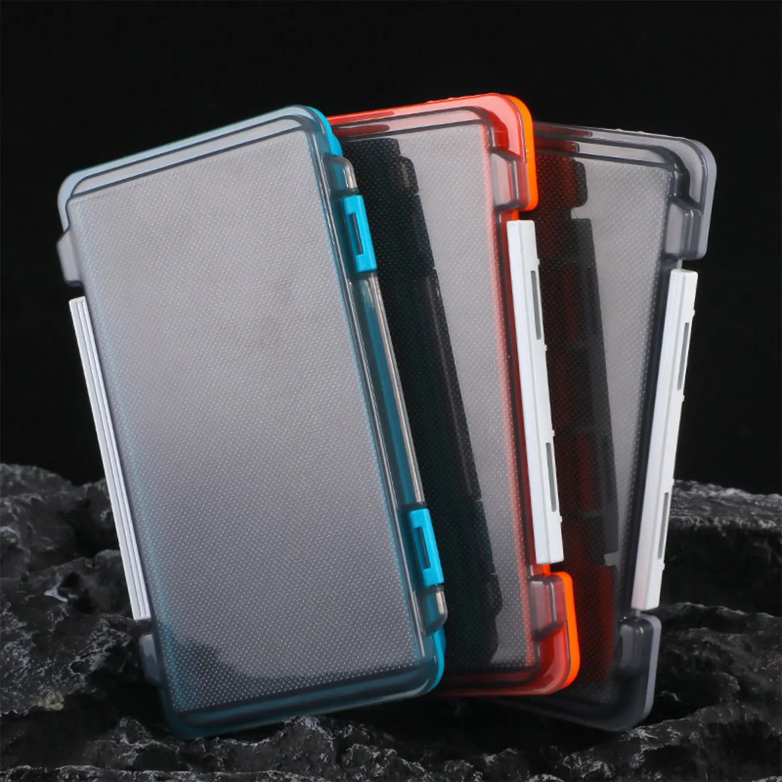 New Plastic Fishing Box Portable Spoon Pad Carp Tool Boxes Jig Head Hook Storage Organizer Spinner Spoon Chalet Carp Tool Case