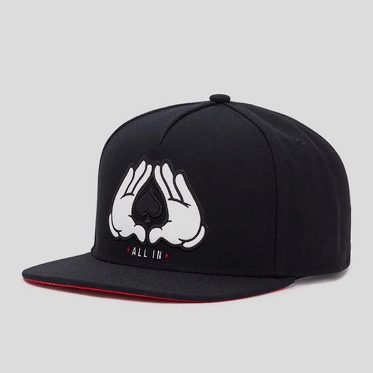 Cappello snapback unisex ALL IN CAP Brooklyn in cotone nero, stile hip hop, per uomo, donna, adulto, casual, da esterno, da baseball.