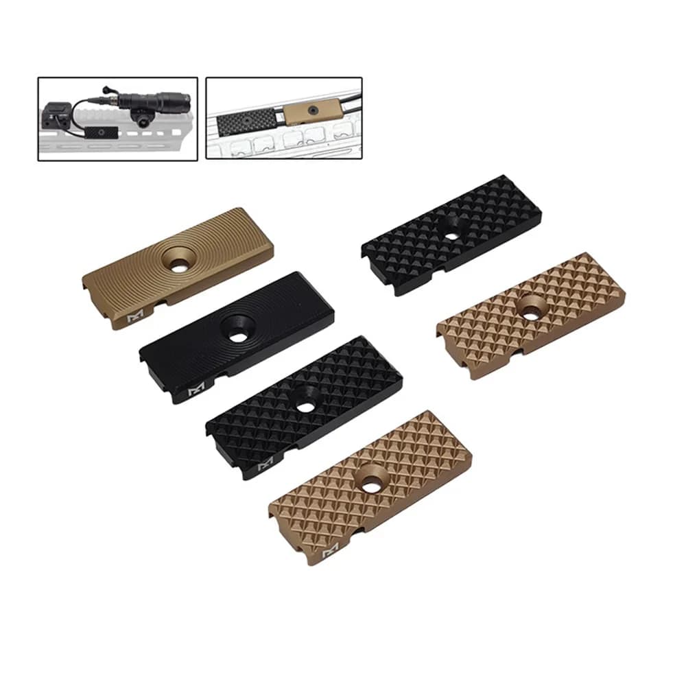 MLOK Interruttore Clip di gestione cavi Guida filo metallico per PEQ e Surefire M600 Router cavo tattico Design geometrico strutturato QJ234