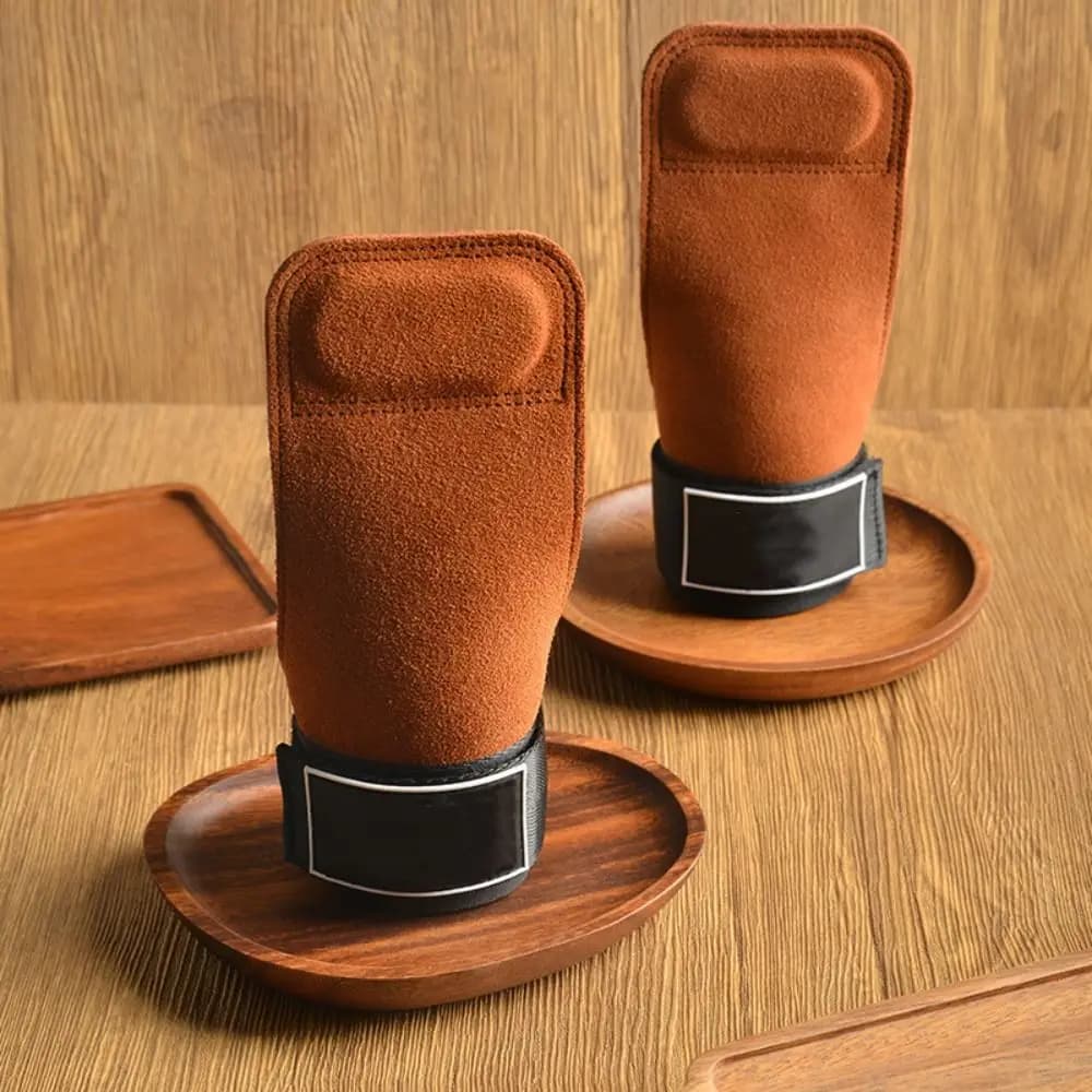 Gym Gloves in cow leather Lifting gloves Anti-slip weights in double leather Fitness Gloves with Palm Protection Gym Training