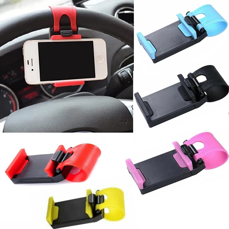 Supporto per telefono per volante per auto Supporto universale per telefono cellulare Supporto per clip per bici per volante per auto