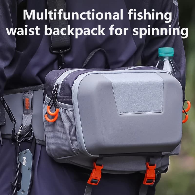 Borsa da pesca da 5 litri, borsa multifunzionale impermeabile, borsa per attrezzatura da pesca, zaino da pesca, marsupio, impermeabile