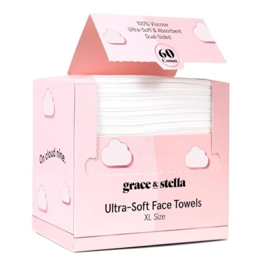 Face Towels Disposable - Travel Essentials - Ultra-Soft Absorbent Face Wipes Towelettes - XL Facial Towels for Cleansing Makeup