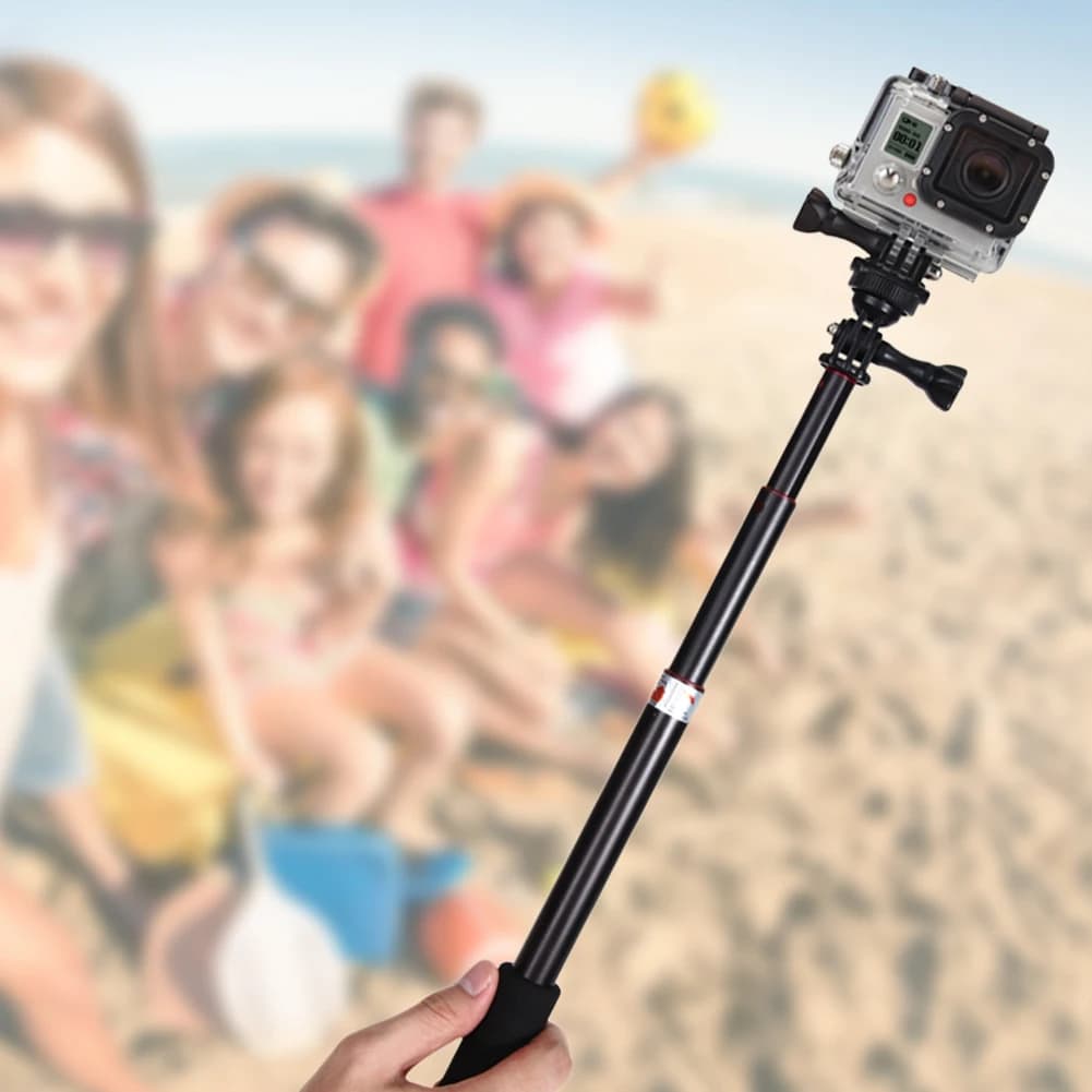 Monopiede per Selfie Estensibile, Asta Portatile per Selfie e Vlog, Supporto per Action Camera GoPro