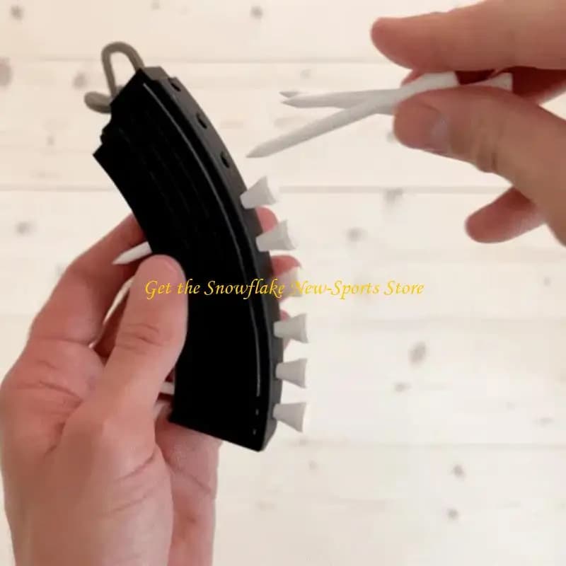 E56D Porta-tee da golf in plastica portatile Portariviste Strumento per riporre riviste Porta-tee da golf a 9 fori Supporto per