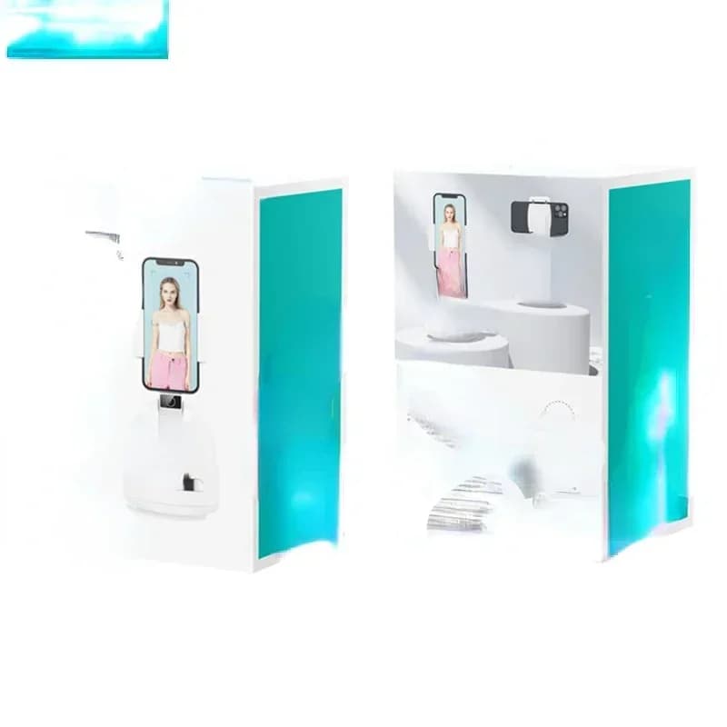Supporto Portatile per Smartphone con Tracciamento del Viso, Asta Selfie, Stabilizzatore Video per Cellulare e Action Camera, Certificato CE, Bianco, 363g