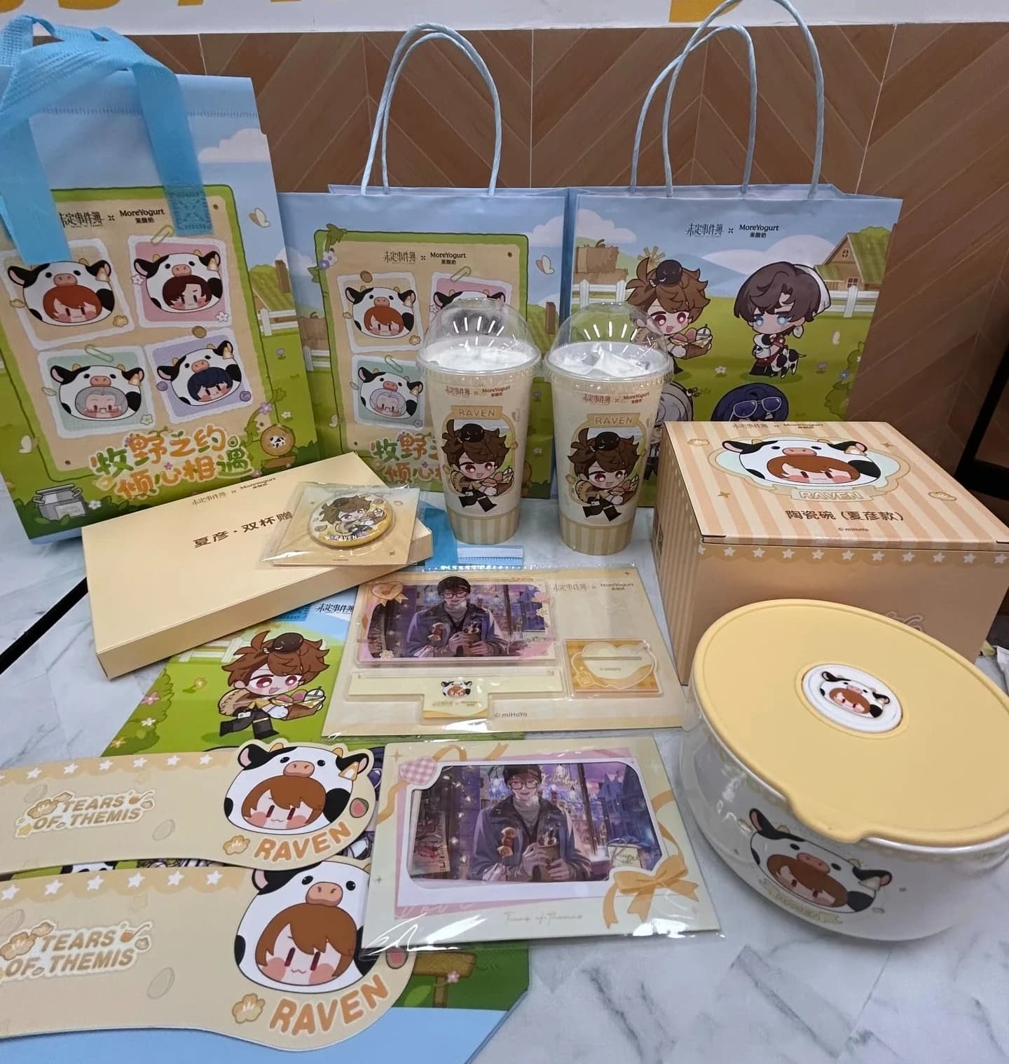 In Stock Official Tears of Themis X MOREYOGURT 2026 Raven KING LIBRA ADJUDICATOR Badge Ceramic Bowl Acrylic Ornament Cup Bags