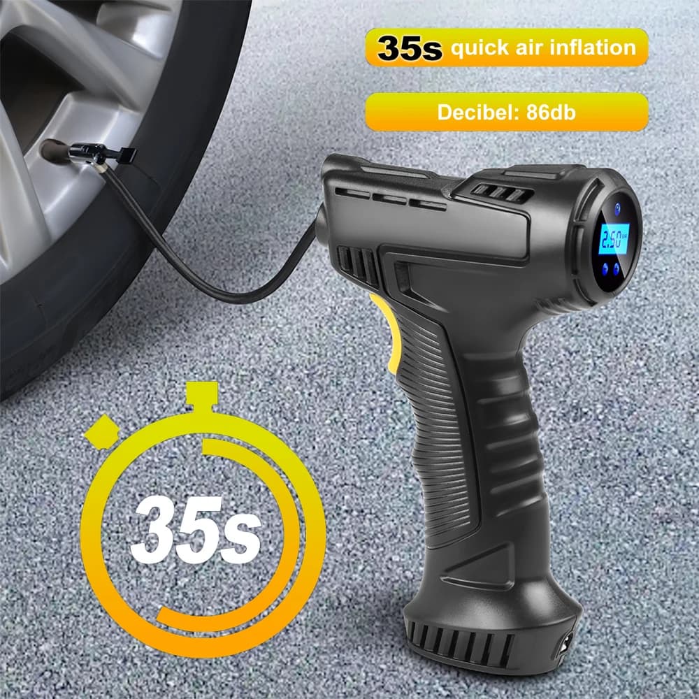 Compressore d'aria portatile pompa gonfiabile senza fili/cablata pompa ad aria portatile gonfiatore per pneumatici digitale per palloni da bicicletta per auto da moto