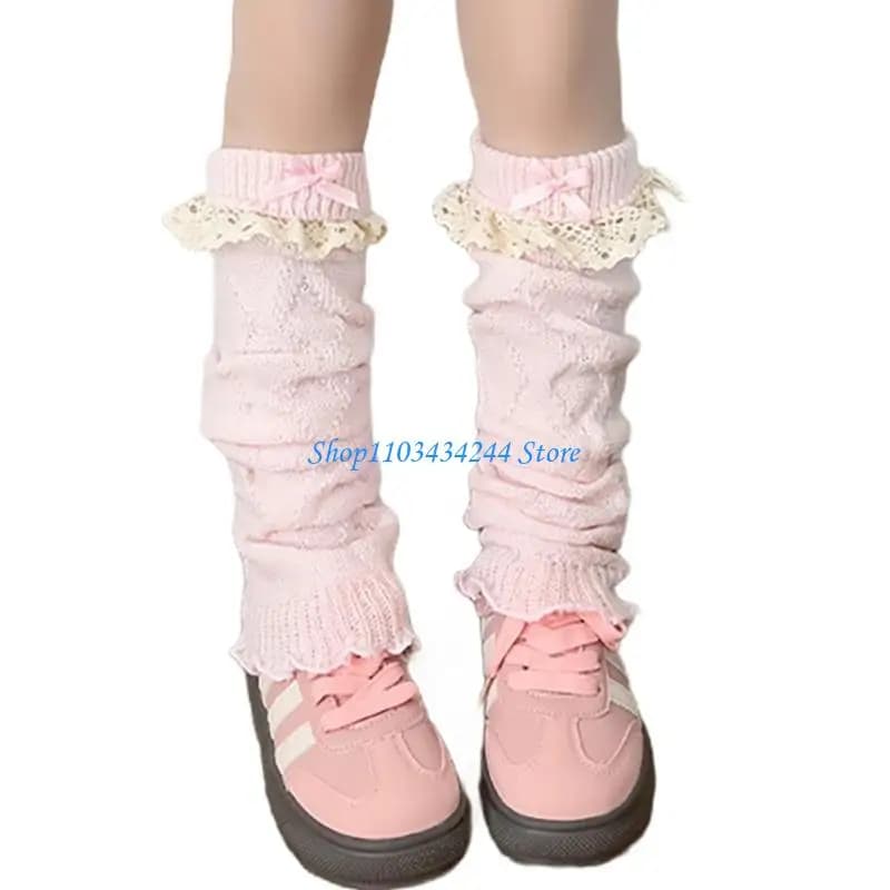 Scaldamuscoli per ragazza Leggings alla per bambini Protezioni per le gambe giapponesi Calzini traspiranti