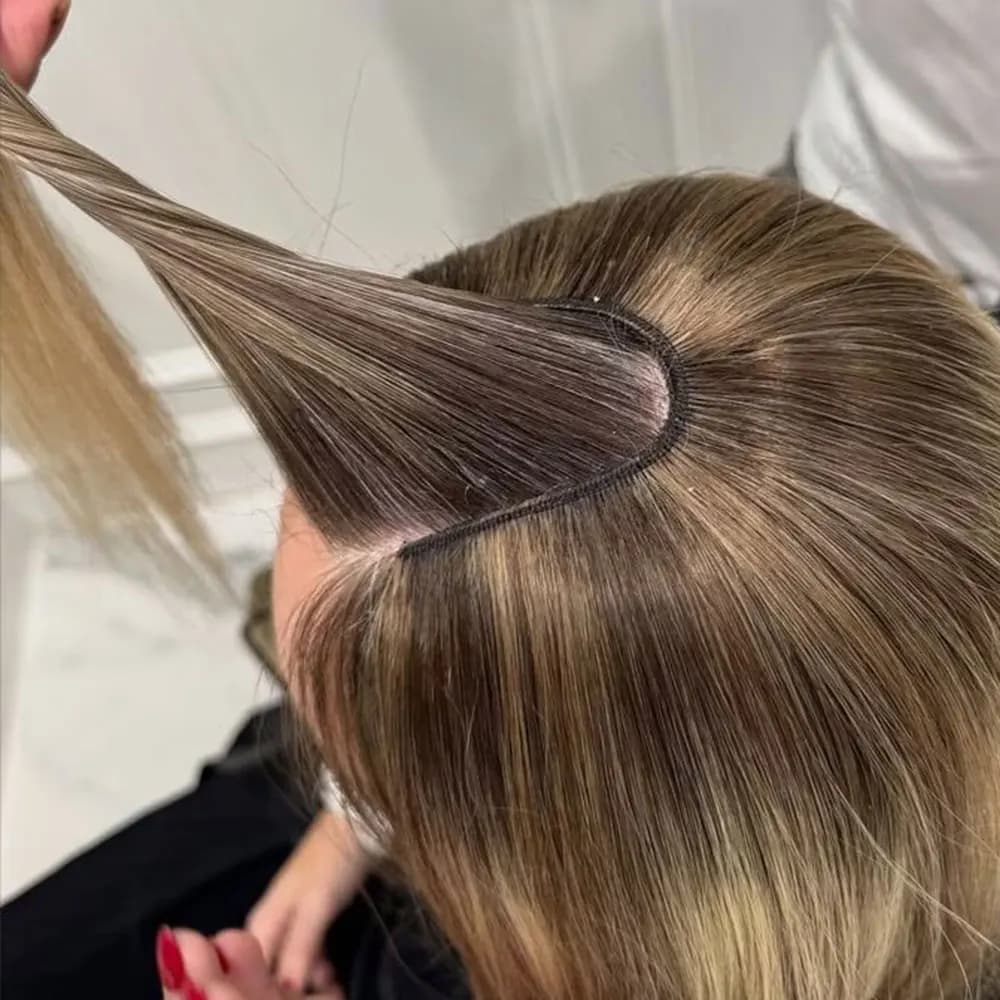 V Shape Clip In Human Hair Extensions Invisible Brown Blonde Highlight Toppers For Women Straight Brazilian Remy Hair 16Inch