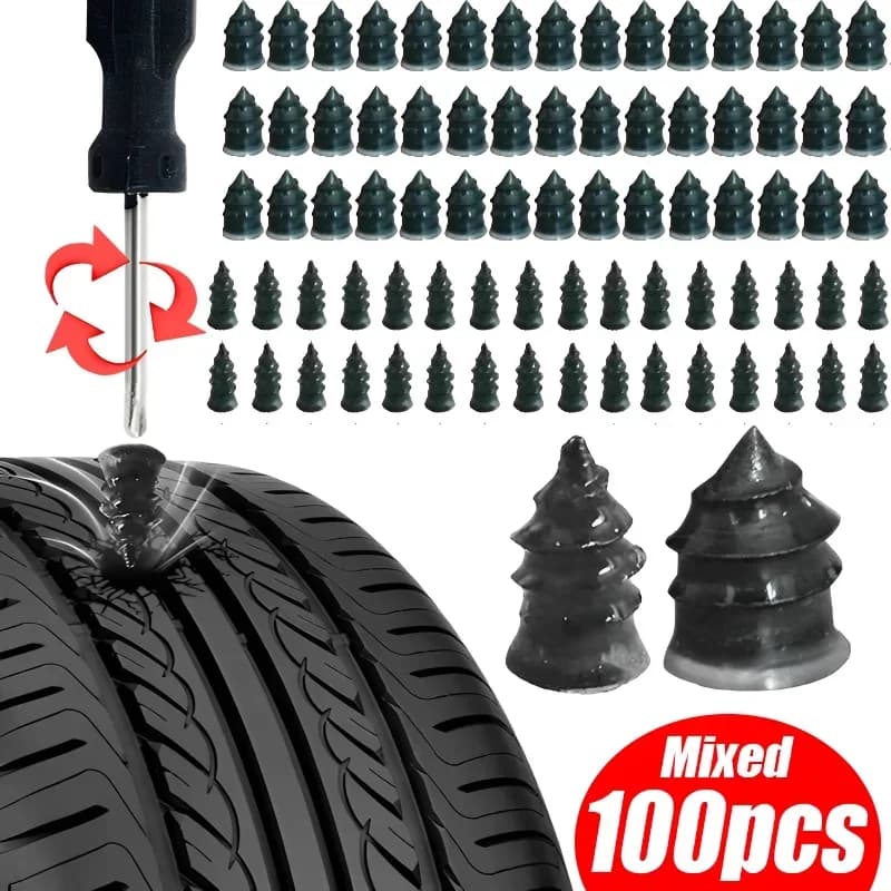 10/400 Pezzi Chiodi per Riparazione Pneumatici Auto e Moto, Chiodi Universali in Gomma e Metallo per Riparazione Forature di Camion, Scooter e Biciclette