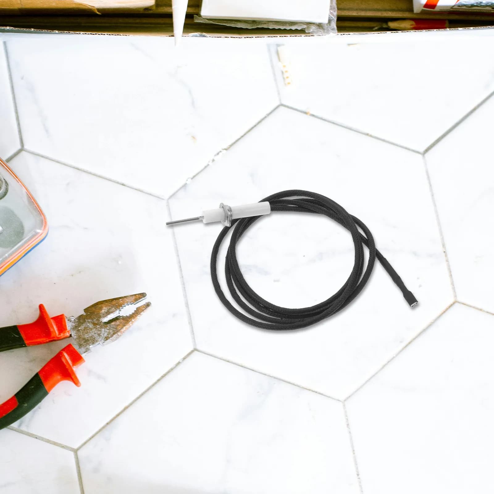 Ceramic Electrode Wire Grill Ignition Needle Piezo Spark Igniter Replacement Kit for Grill Camping Stove Safe
