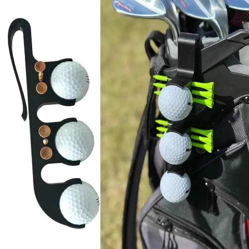 Porta Palline da Golf da Cintura, Organizzatore con Clip per Palline e Tee da Golf, Resistente agli Urti, Clip da Cintura per Sacca da Golf, Accessorio Pratico