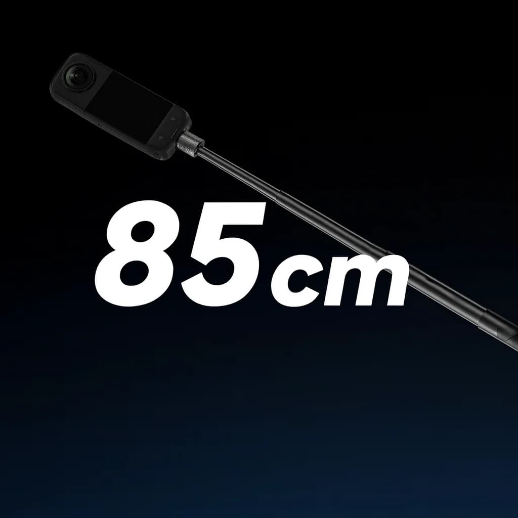 Bastone selfie invisibile Insta360 da 85 cm | Impugnatura allungabile portatile leggera | Per GO Ultra, X5, Ace Pro 2, X4, GO 3S, Ace, GO 3