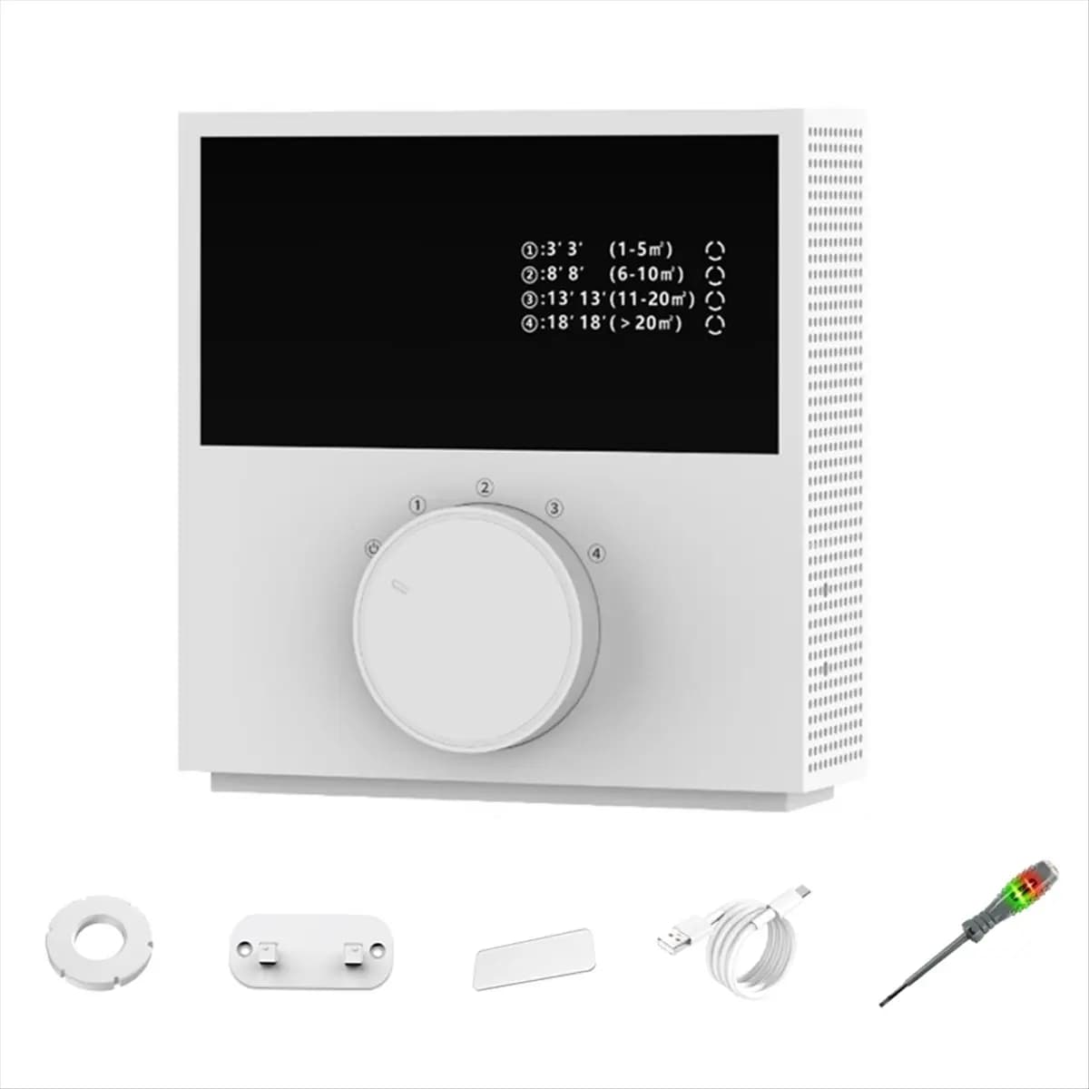 Purificatore d'aria N18R per la casa 2400Mah USB ricaricabile purificatore d'aria agli ioni negativi Ionizzatore d'aria intelligente a basso rumore con display a LED