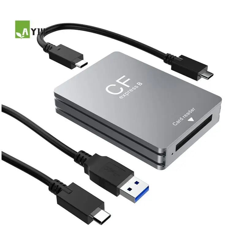Lettore di schede Cfexpress Type B AY14 USB3.2 Gen2 10Gbps con cavo USB C a USB C/A