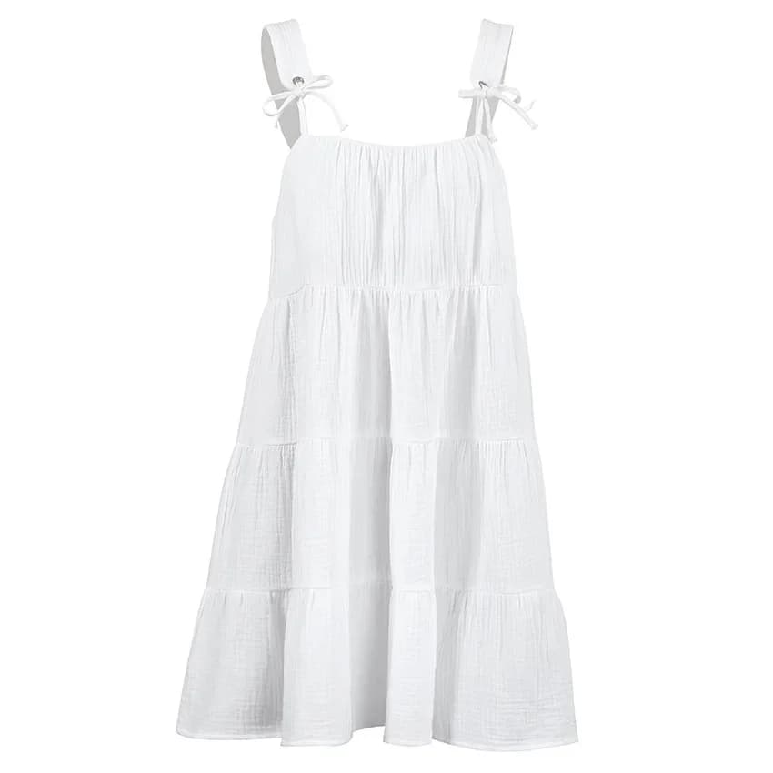 2026 Summer Casual Pure Cotton White Camisole Skirt With Feminine Temperament A-Line Skirt Short Women's Clothing