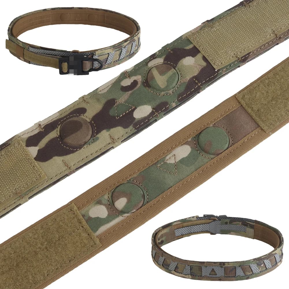 Tactical Battle Belt Double Layer Magnetic Quick Locate System Outdoor Hunting Shooting Training Airsoft MOLLE Waist Belt Gear