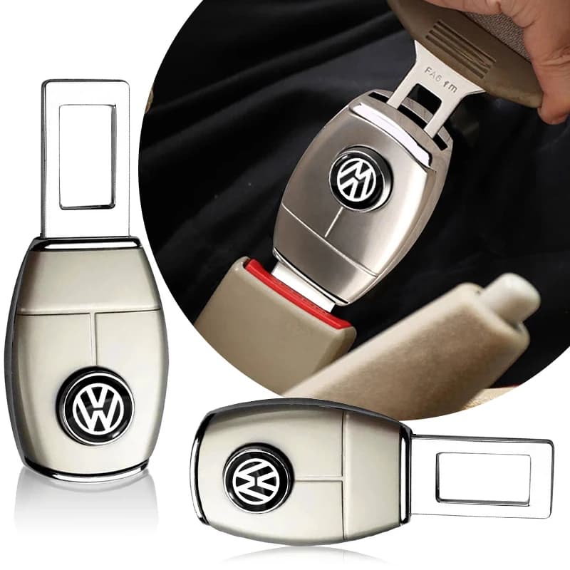 Self Safety Belt Extension Clips with Logo, Accessories for VW Golf 4 6 7 GTI Tiguan Passat B5 B6 B7 Jetta MK5 MK6 Polo
