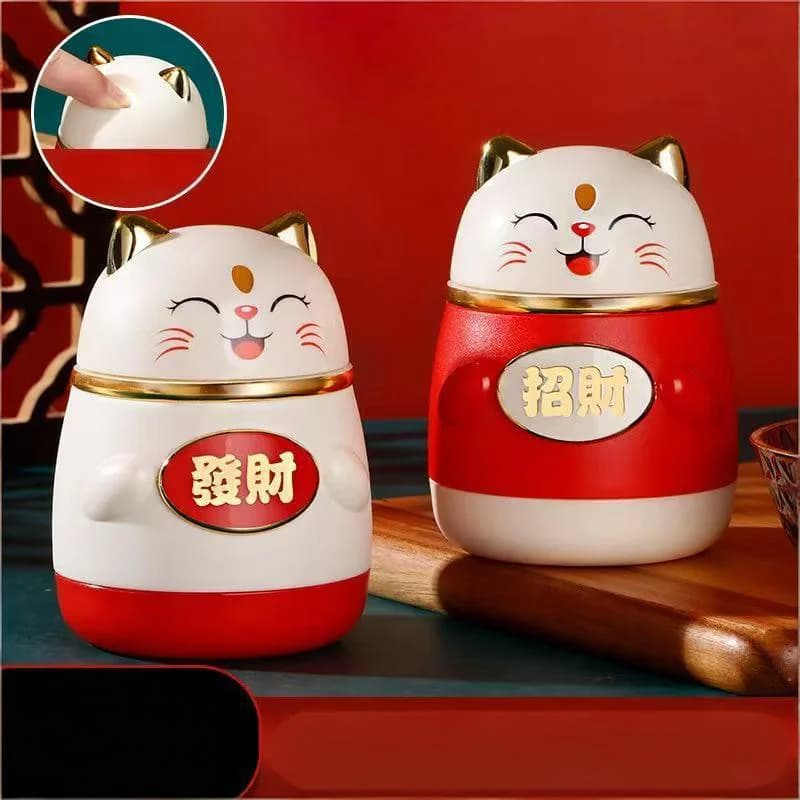 Simpatico dispenser per stuzzicadenti a forma di gatto, pop-up, automatico, creativo, tipo di pressatura, regalo per il festival di primavera, scatola per stuzzicadenti per la casa
