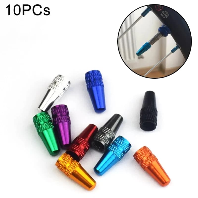 10 pezzi in lega di alluminio tappi valvole pneumatici ruota bicicletta antipolvere MTB bici da strada tappi stelo valvola francese tappo valvola accessori pneumatici