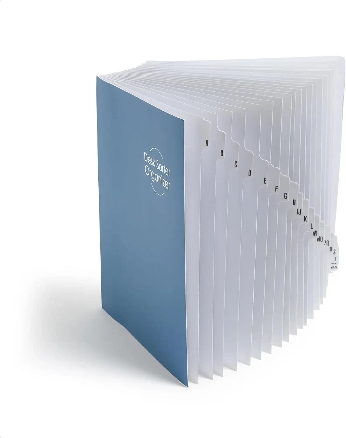 Organizzatore da scrivania espandibile con 20 divisori A-Z, formato Letter, blu scuro, per ufficio
