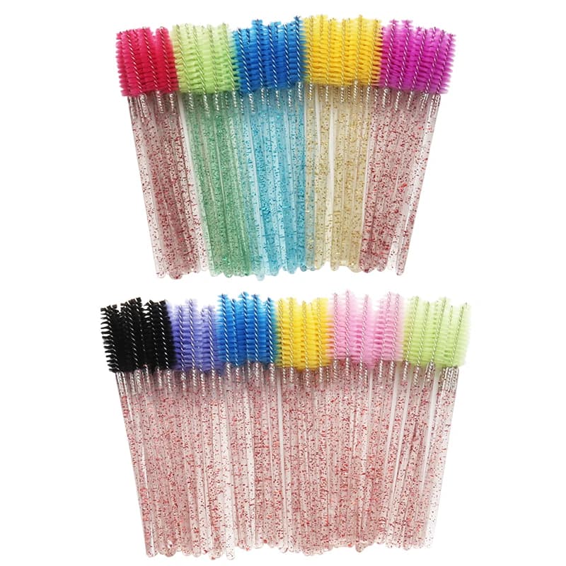 50Pcs Disposable Eyelash Spoolie Brushes Eyebrow Mascara Wands Lash Extension Makeup Tools