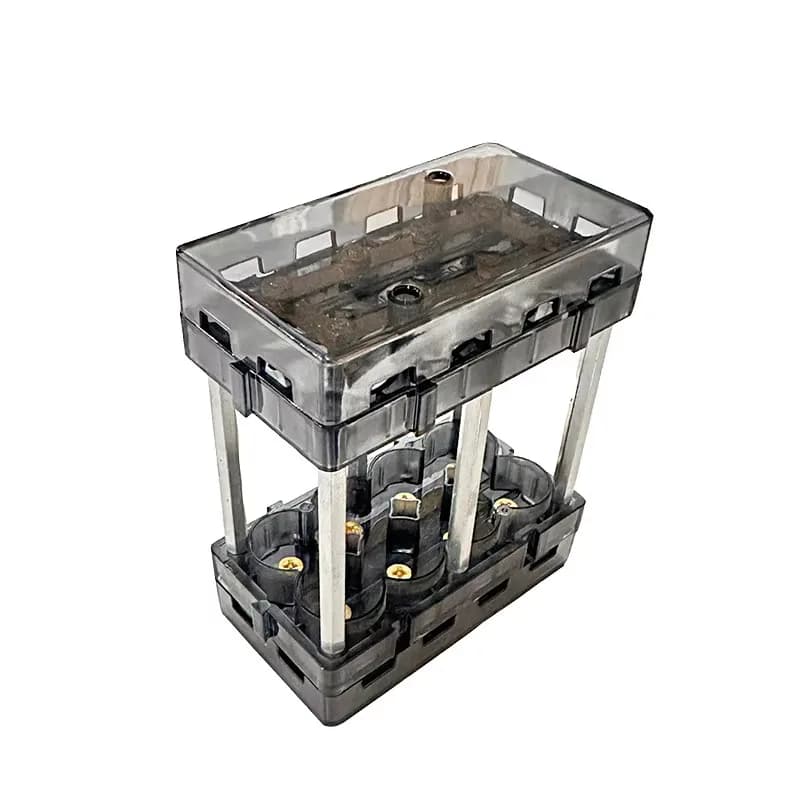 Contenitore per batterie trasparente e collegabile 2S4P 1S8P 4S2P per celle 21700/18650, senza saldatura a punti, staffa fai-da-te per accumulo di energia